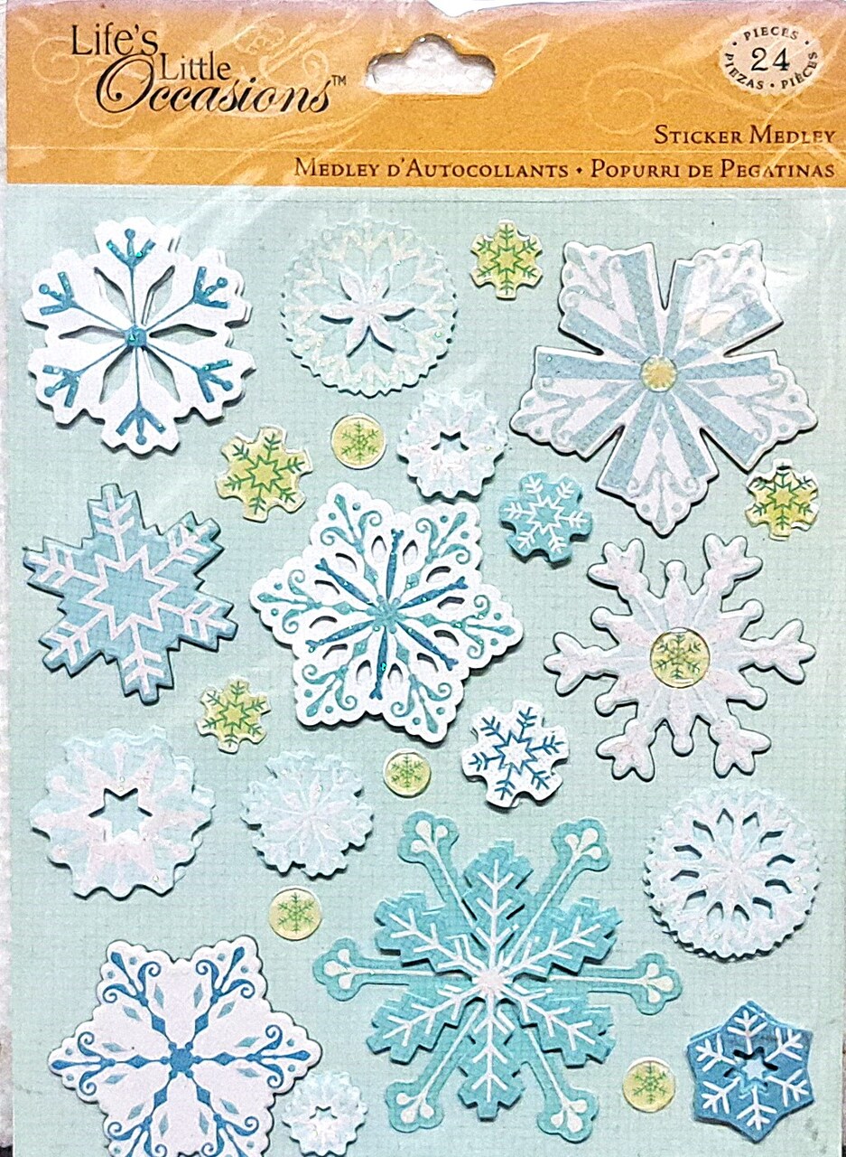 K & Company Life's Little Occasions Snowflakes Sticker Medley